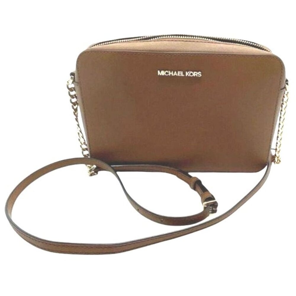 Michael Kors Jet Set Leather Crossbody Bag In Saffiano Leather - Picture 1 of 8